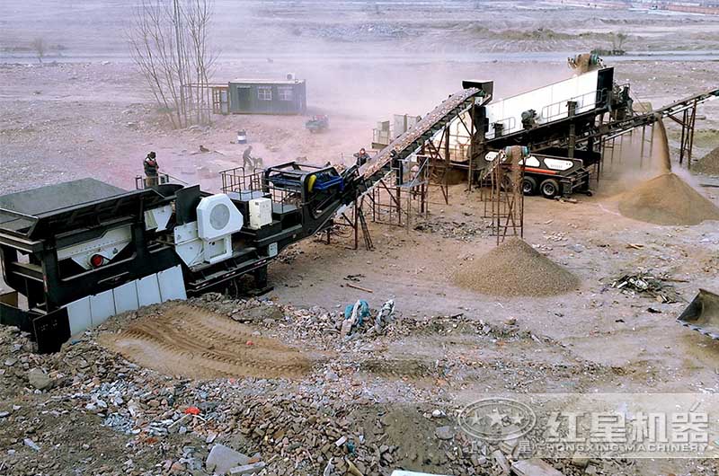 建筑垃圾破碎機作業現場